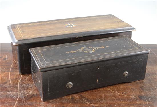 Two music boxes